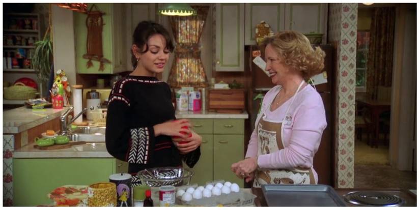 Mila Kunis as Jackie Burkhart. Debra Jo Rupp as Kitty Forman.