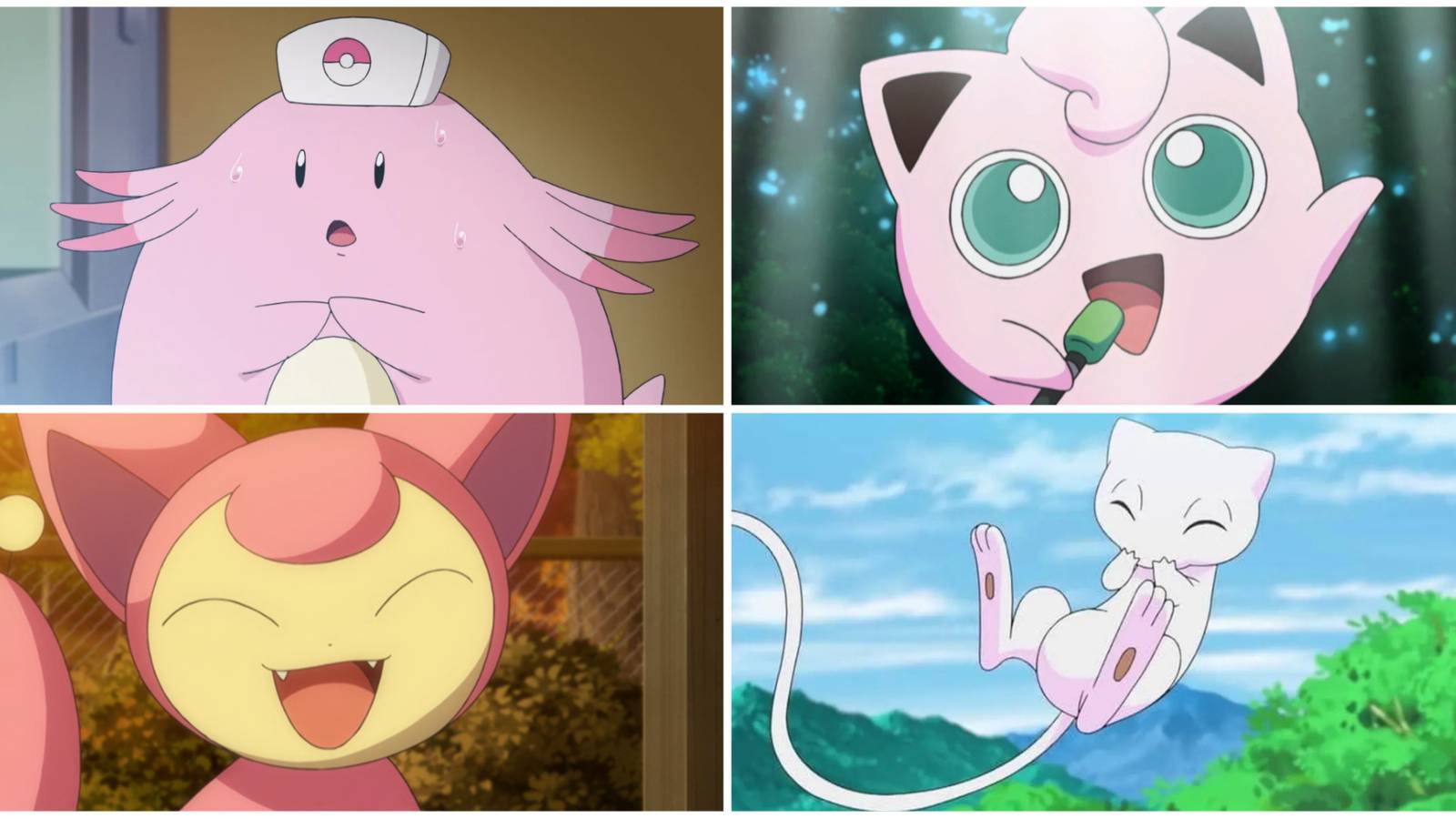 Pokemon, Skitty, Chansey, Jigglypuff, Mew