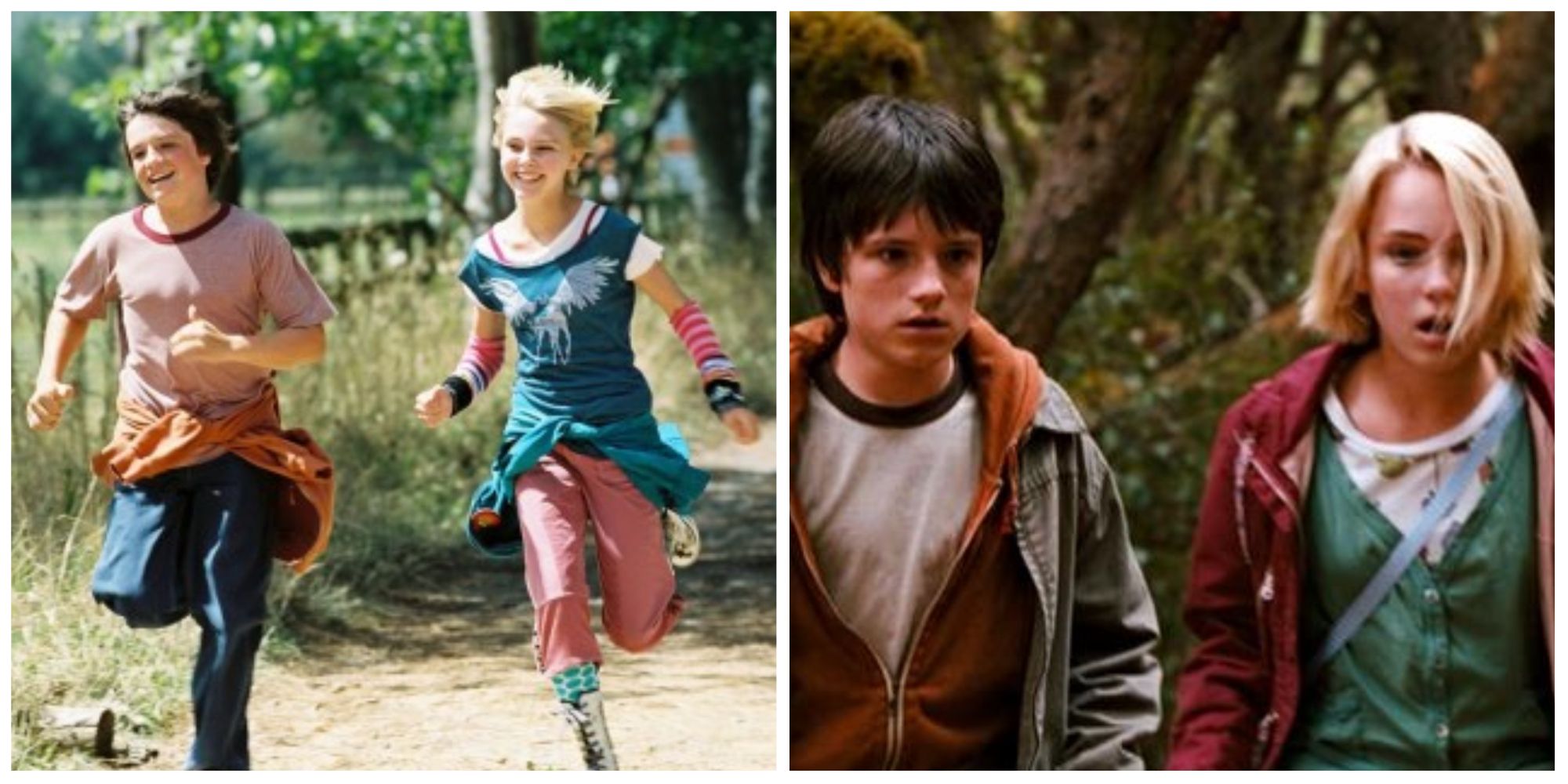 Josh Hutcherson and AnnaSophia Robb as Jesse and Leslie in Bridge to Terabithia