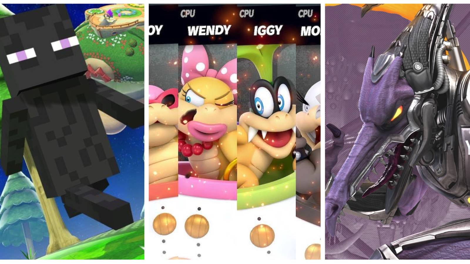 enderman, koopalings, and ridley in smash