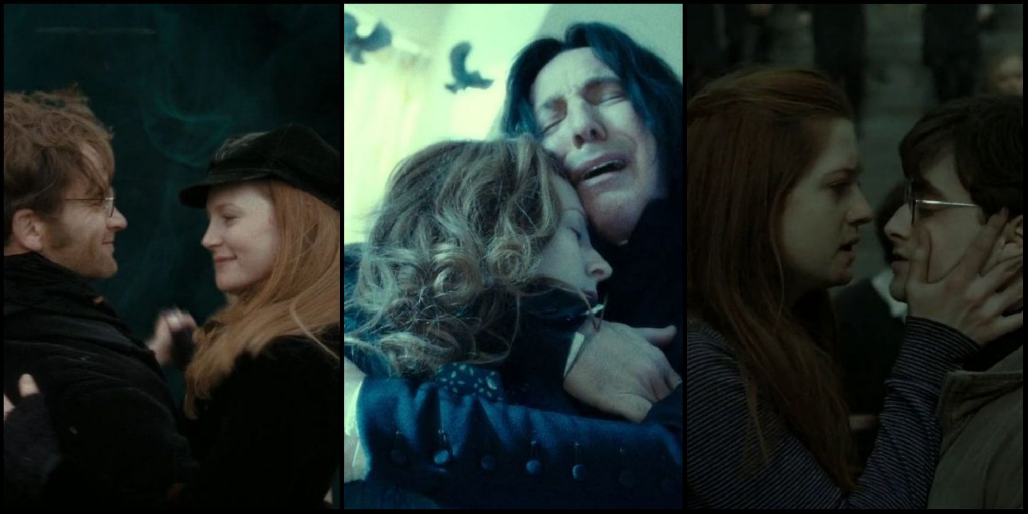 Lily and James Potter, Lily and Snape, Harry and Ginny from Harry Potter movies