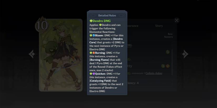 collei tcg card detail rules in genshin impact