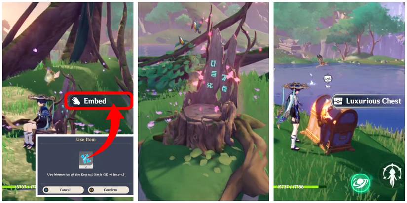 completing the unchanging past flower puzzle in genshin impact