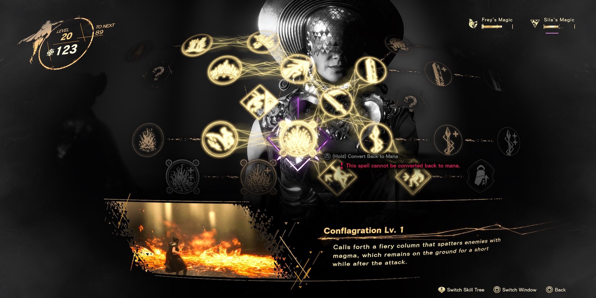 Conflagration in the skill tree in Forspoken 