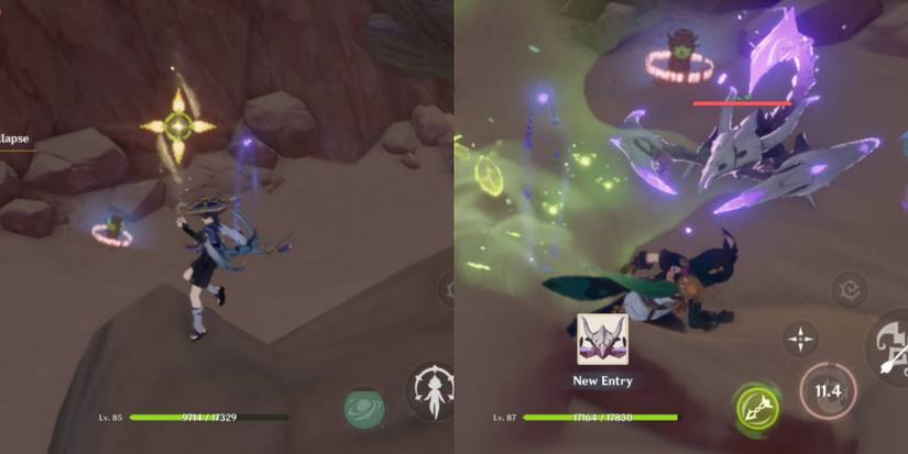 consecrated scorpion guarding the third dendro monument in genshin impact