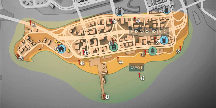 Construction Simulator US Map Business District and Coast Hammer Locations