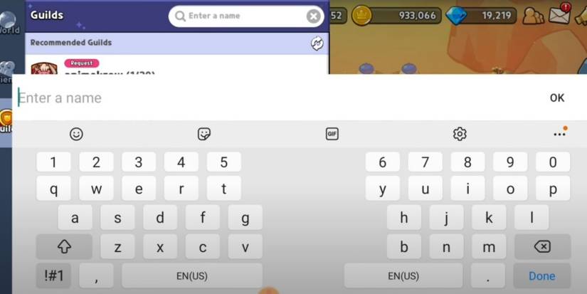 Cookie Run Kingdom Entering The Name Of A Specific Guild To Join