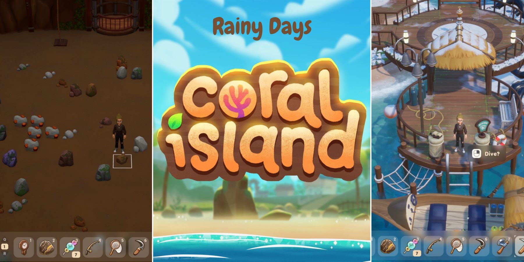 Coral Island rainy days