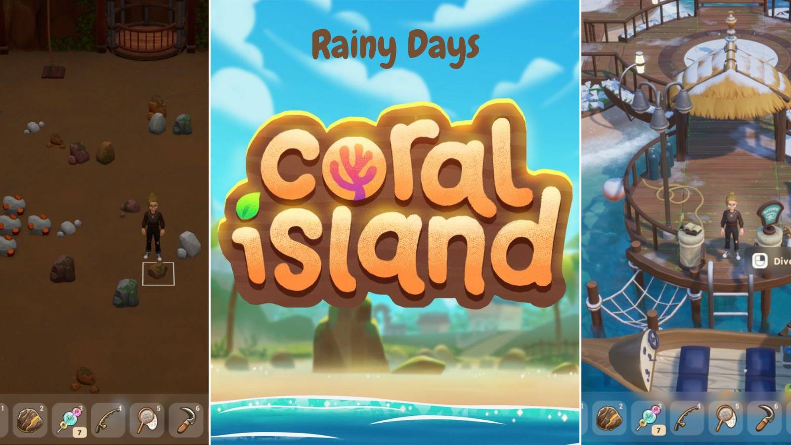 Coral Island rainy days
