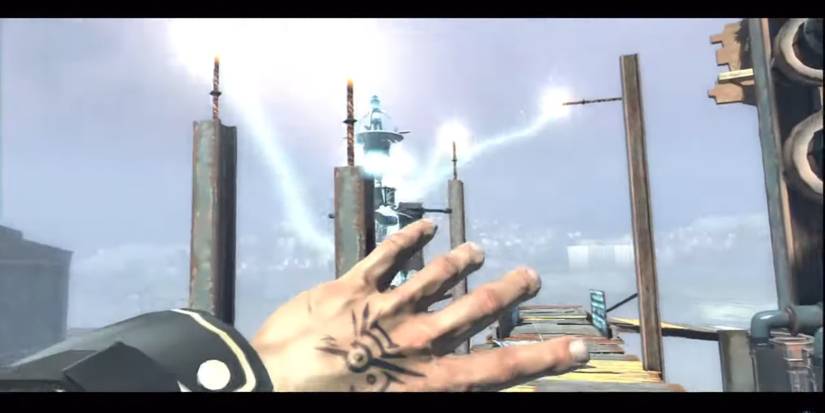 Dishonored Corvo Activates Piero's Arc Pylon