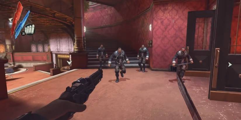 Dishonored Corvo Shoots A Guard
