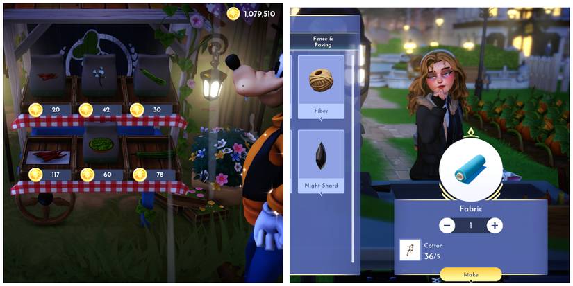 cotton and fabric in disney dreamlight valley