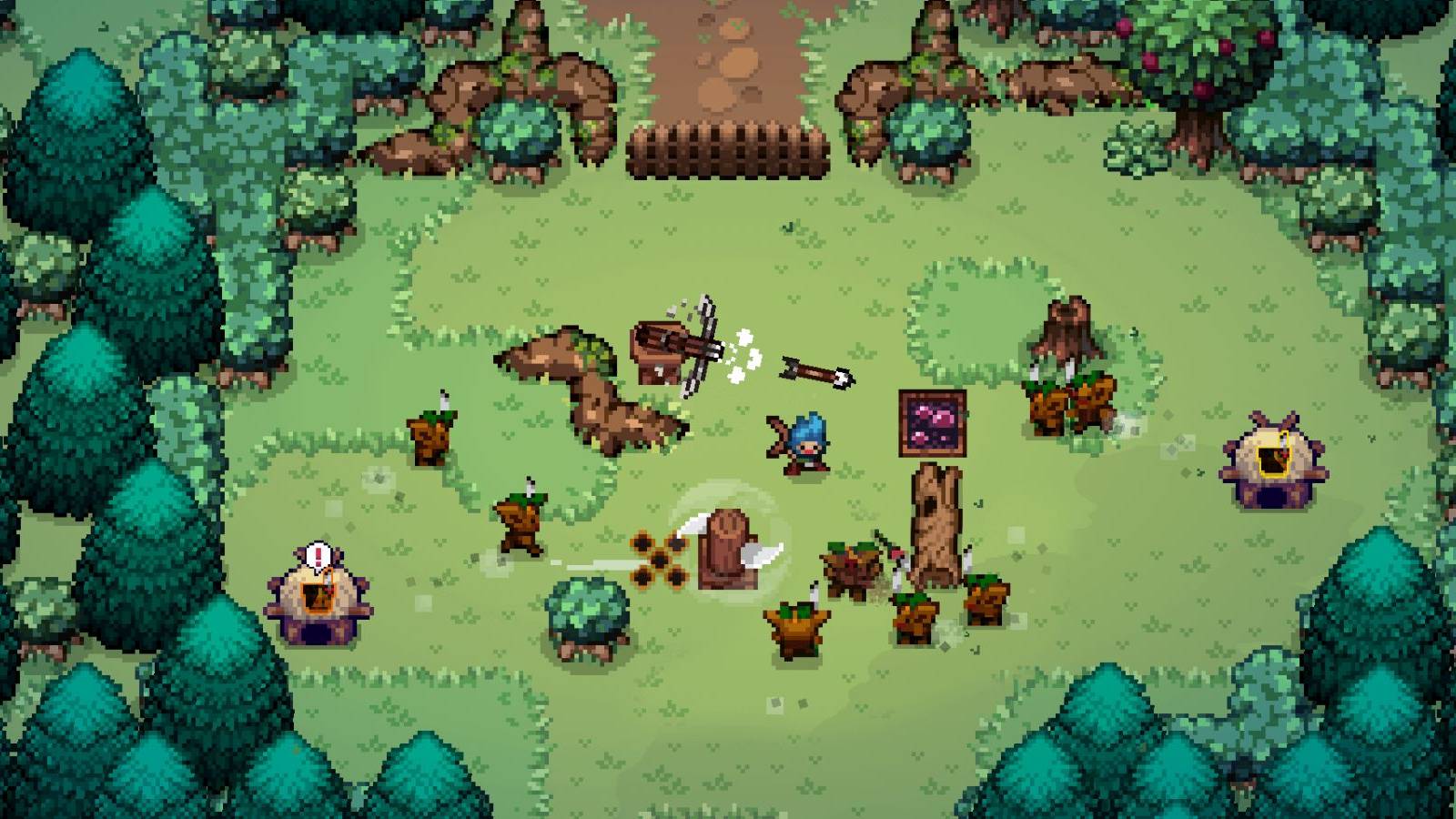 Crossbow and spinblade turrets in Dwerve