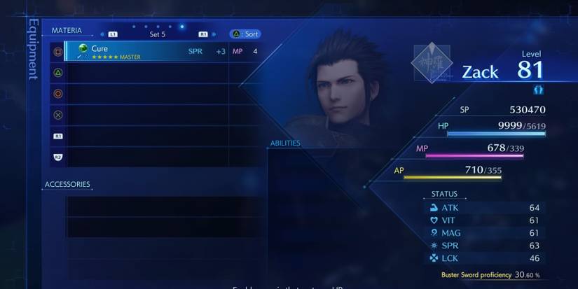 Cure Materia in Crisis Core: Final Fantasy 7 Reunion