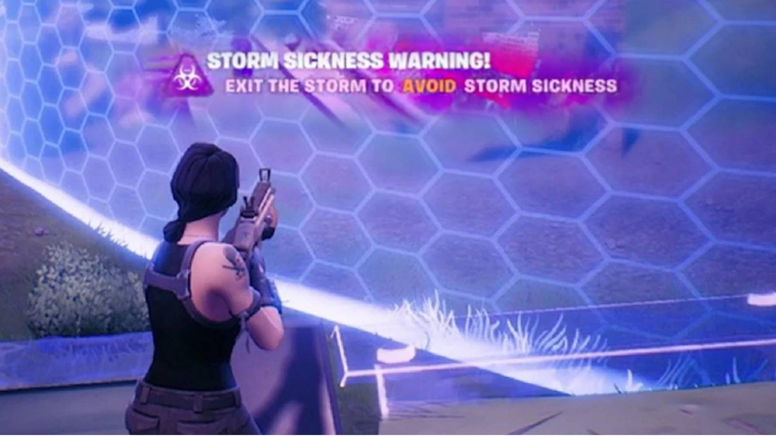 Fortnite Storm Sickness Warning 