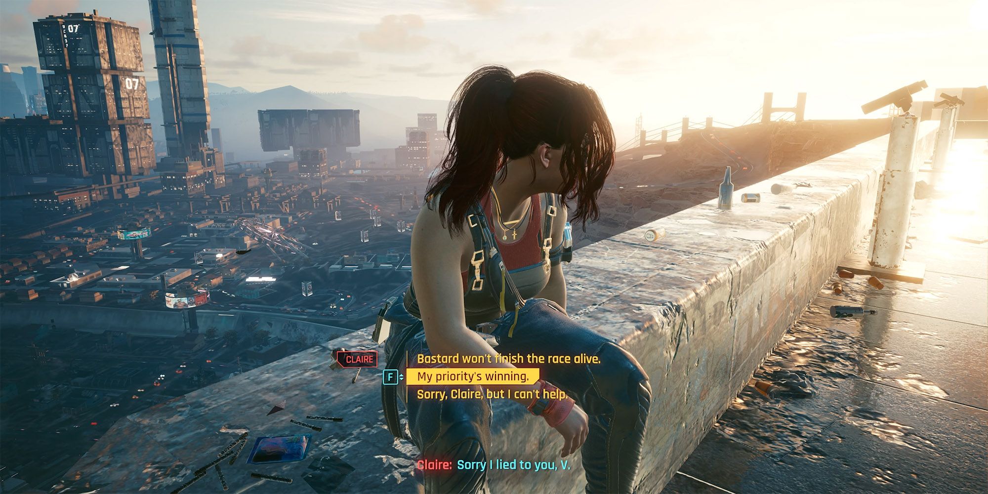 Cyberpunk 2077 - Talking To Claire Before The Final Race