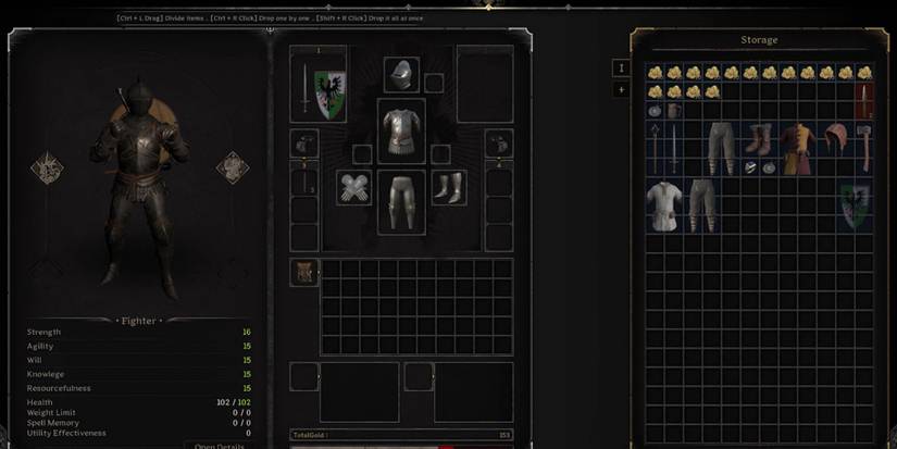 Dark and Darker - A Fully Armored Fighter In The Loadout Menu