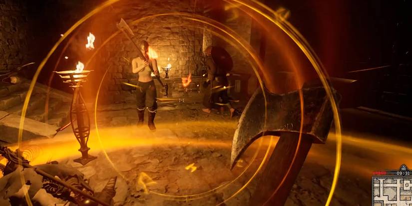 Dark and Darker - Barbarian Casting Rage Before Fighting In PvP