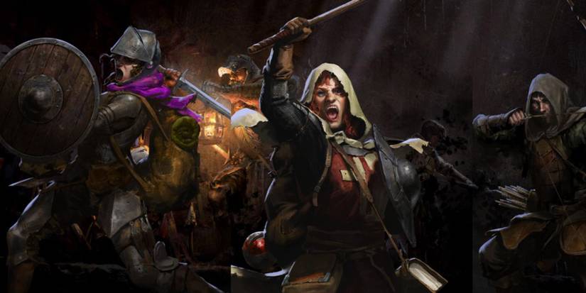 Dark and Darker - Concept Art Of A Party Of Players In The Dark And Darker Dungeon