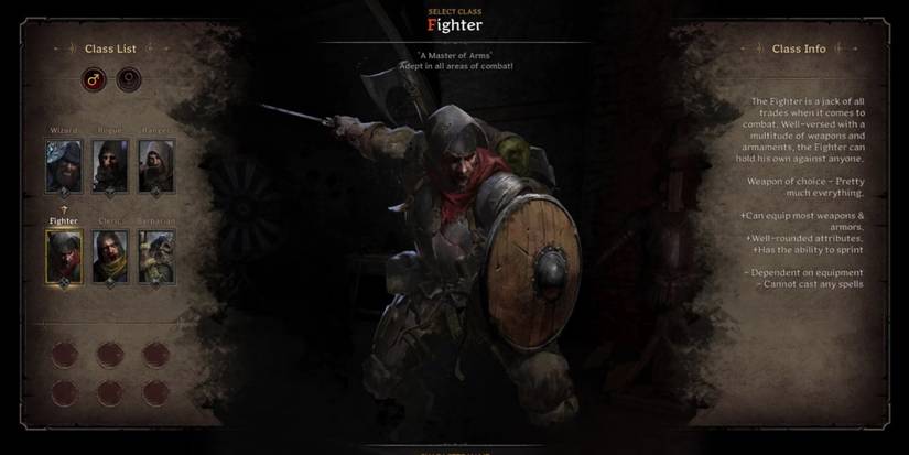 Dark and Darker - Fighter Character Creation Menu-1