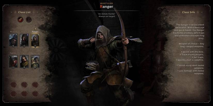 Dark and Darker - Male Ranger Character Creation In-Game Art