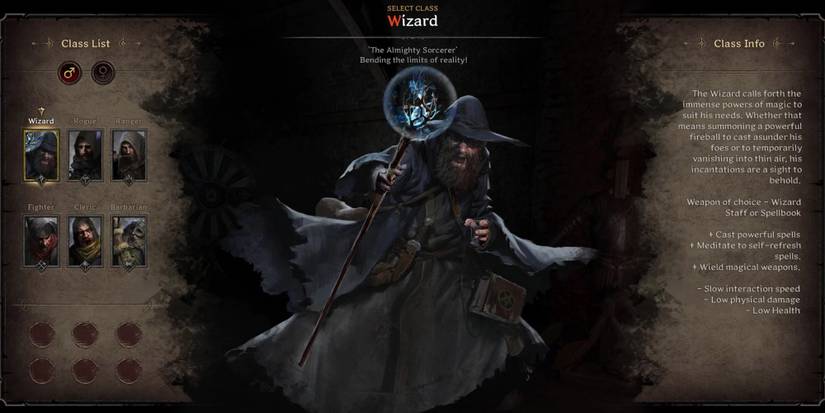 Dark and Darker - Male Wizard Character Creation In-Game Art