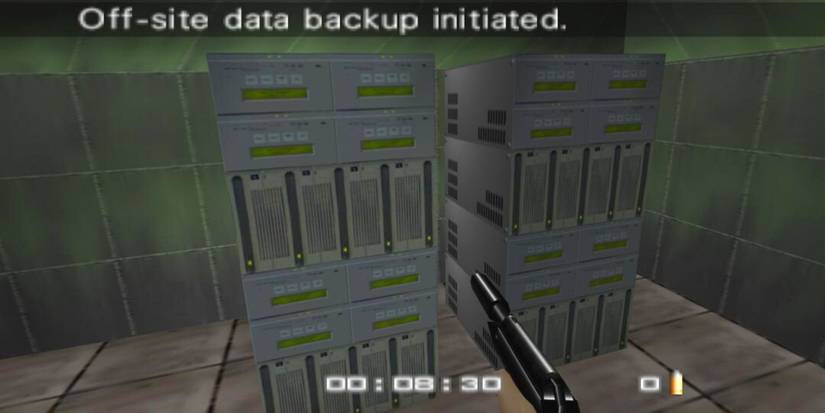 Data back up in Dam mission Goldeneye 007