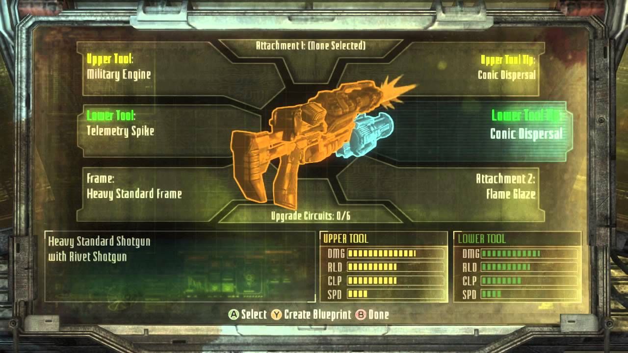 dead space 3 weapon crafting menu