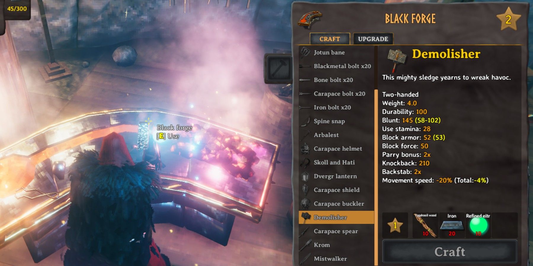 demolisher recipe in valheim