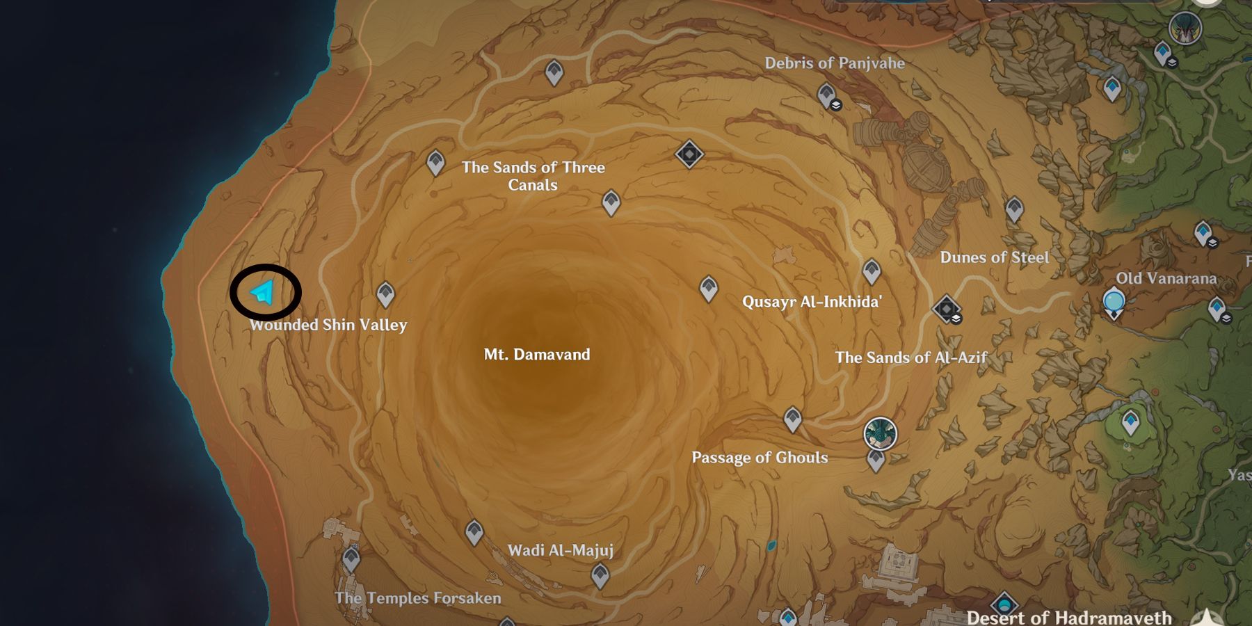 desert elemental monuments location in genshin impact