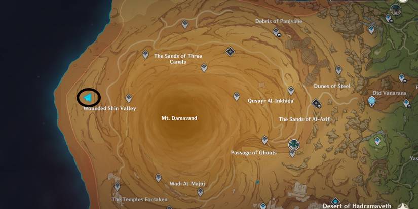 desert elemental monuments location in genshin impact