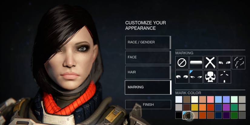 Destiny 2 character customization screen