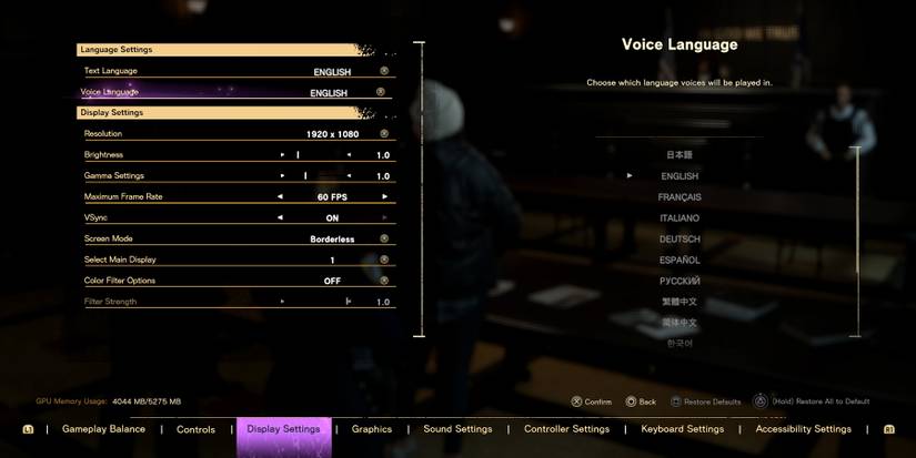 display settings in forspoken