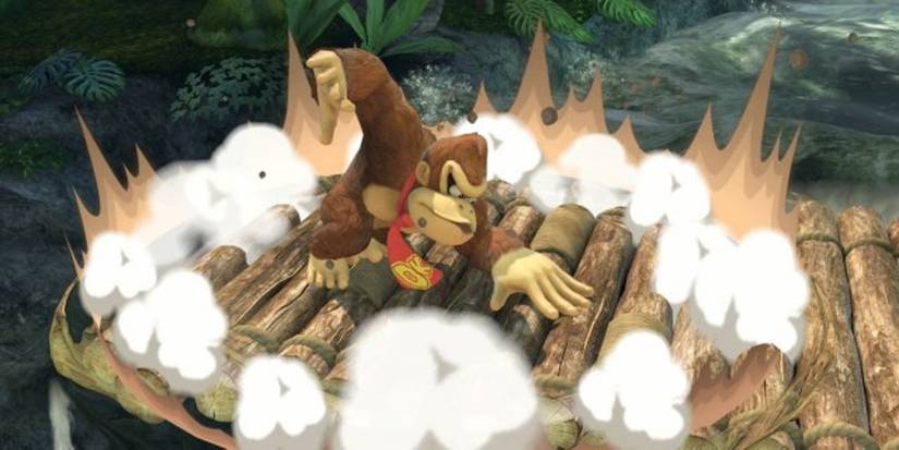 donkey kong hand slapping the stage