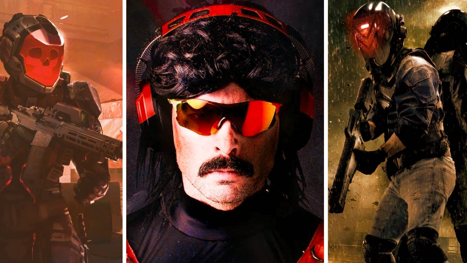 Dr Disrespect Deadrop screenshots GR collage