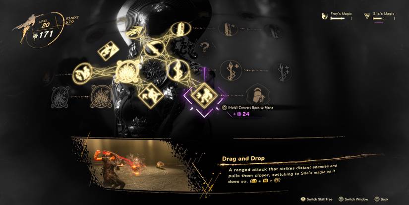 Drag And Drop in the skill tree in Forspoken 