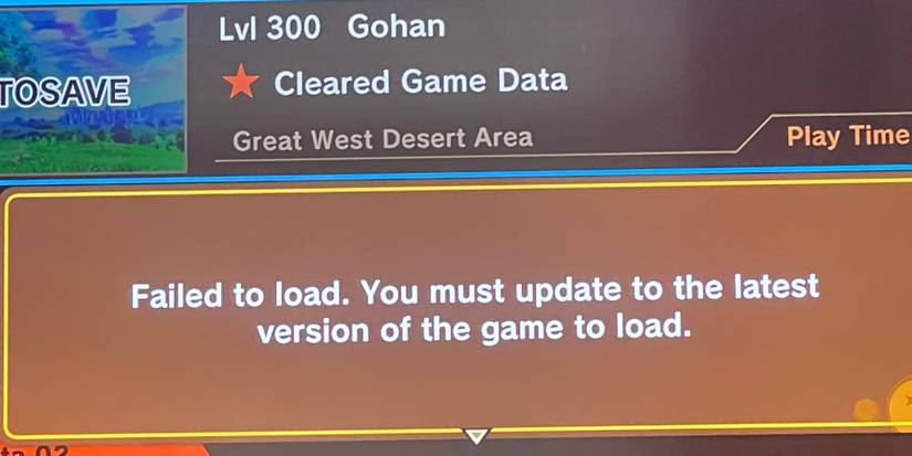 dragon ball z kakarot bardock dlc failed to load game data issue