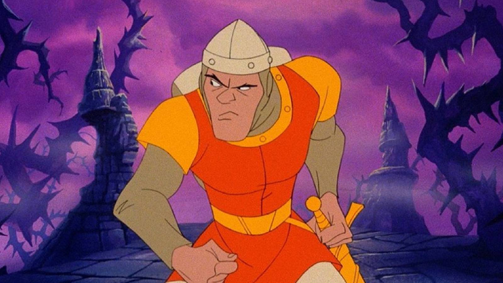 Dirk the Daring in a creepy forest in Dragon's Lair