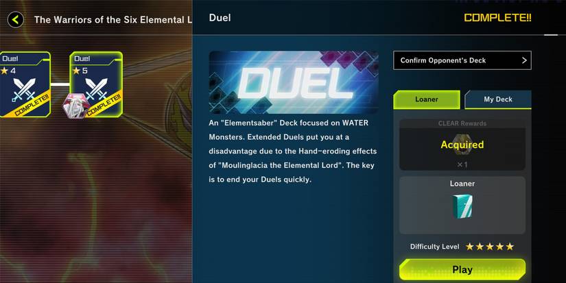 YGO Master Duel The Warriors of the Six Elemental Lords gate duel 3