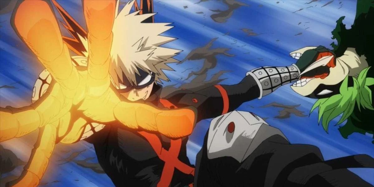 Bakugo in action during the joint training battle