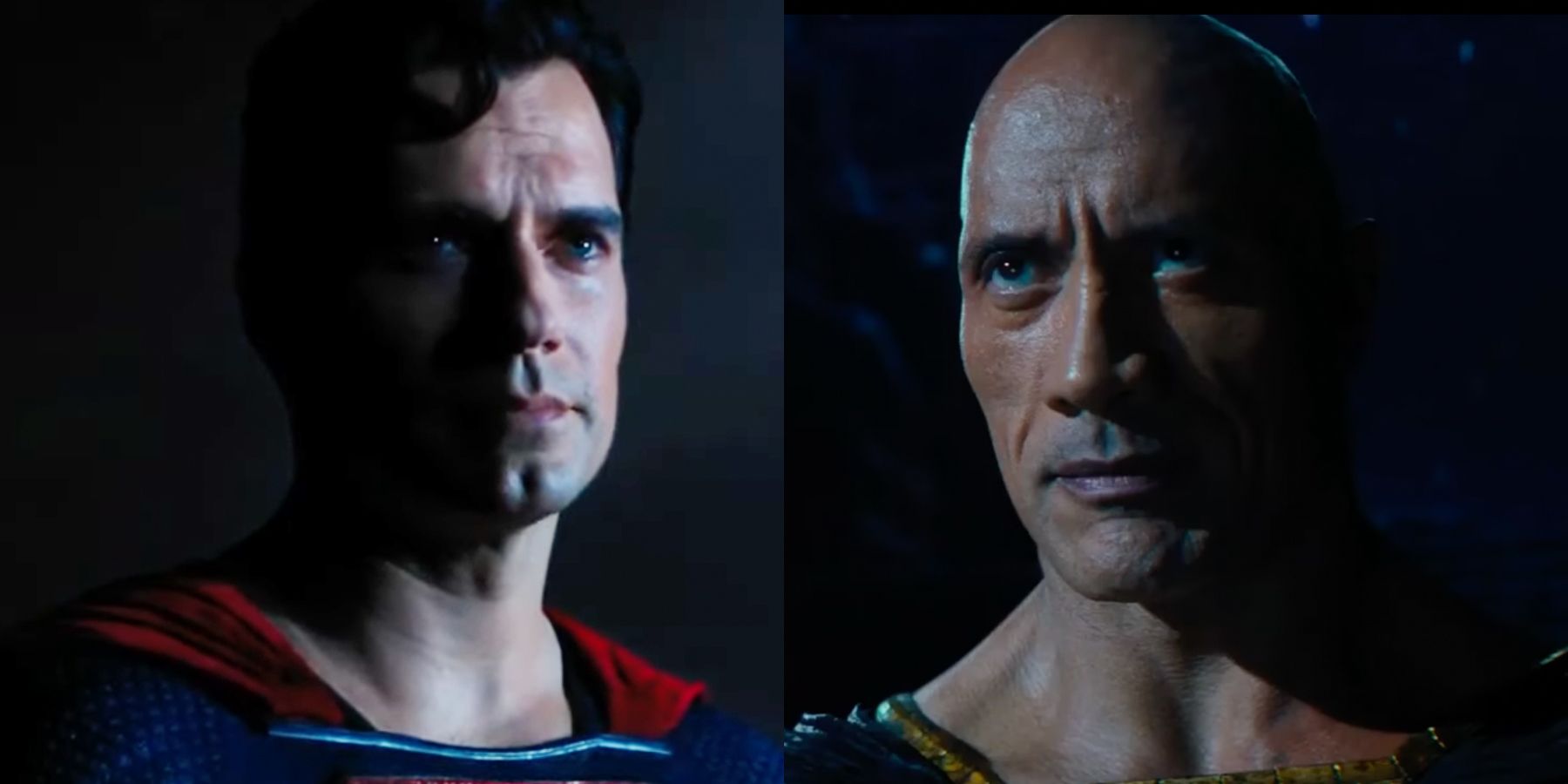 Dwayne Johnson Henry Cavill Superman Black Adam