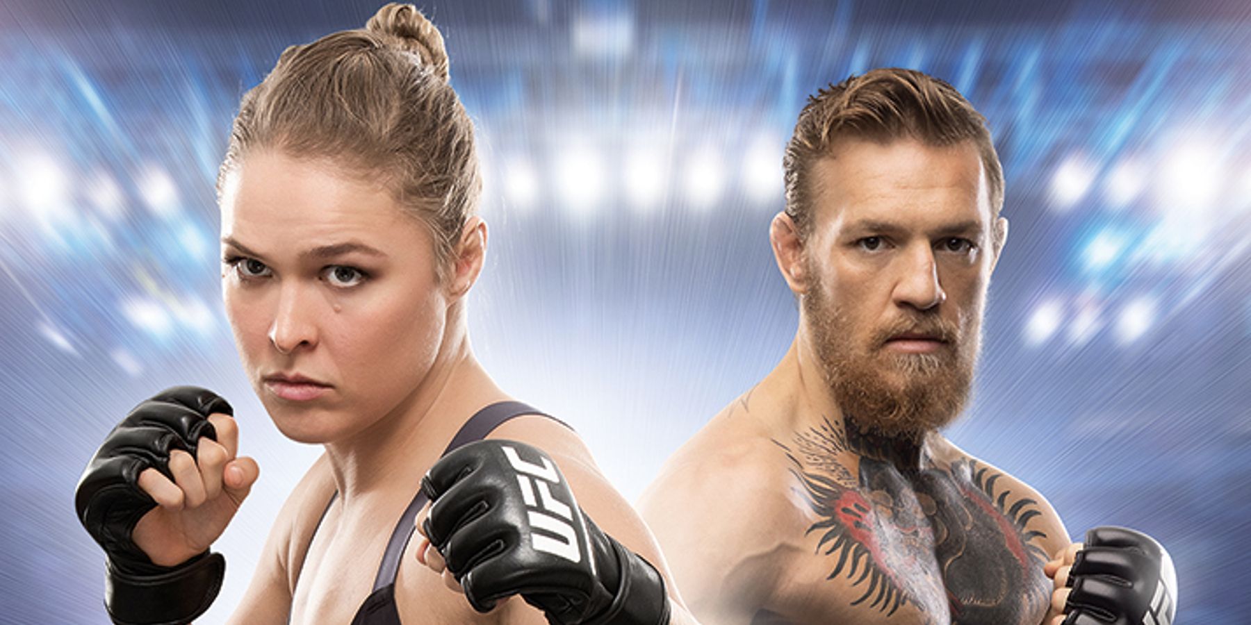 EA Sports UFC 2 Cover Art Ronda Rousey and Conor McGregor