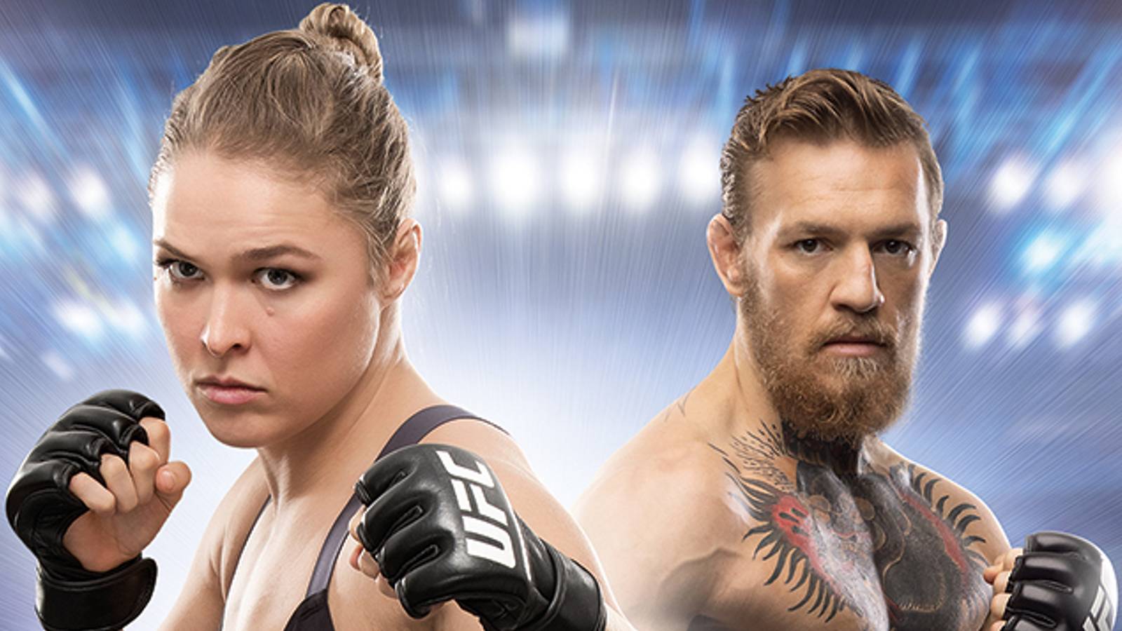 EA Sports UFC 2 Cover Art Ronda Rousey and Conor McGregor