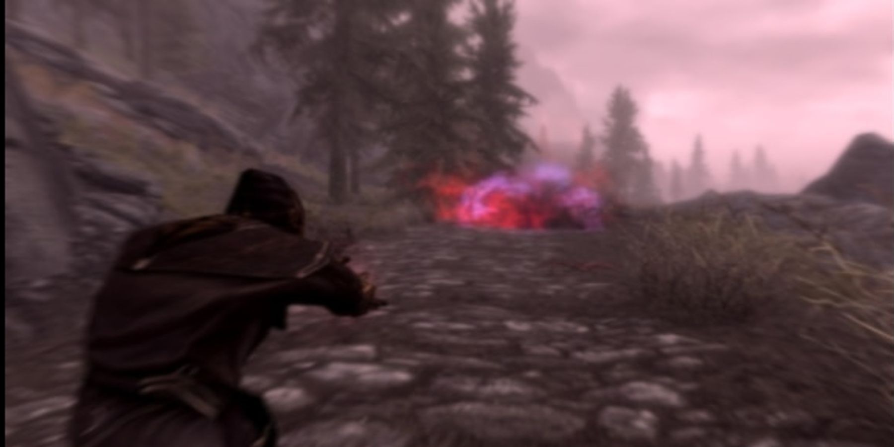 A player using a spell from the Forbidden Magic Mod Pack Collection