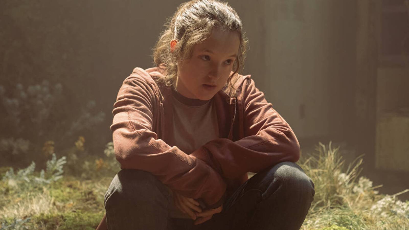 ellie sitting on the floor in hbo's the last of us