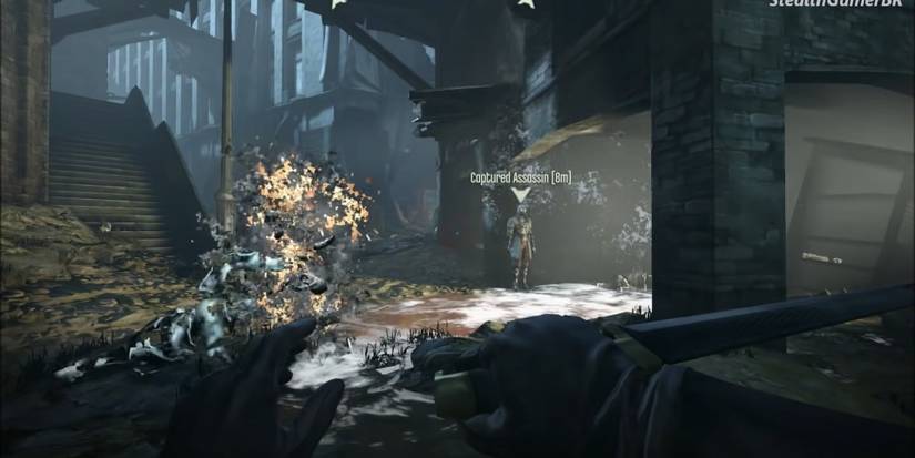 Dishonored Enemy Vaporized By An Arc Mine