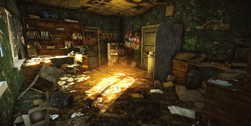 escape from tarkov factory office with graffiti