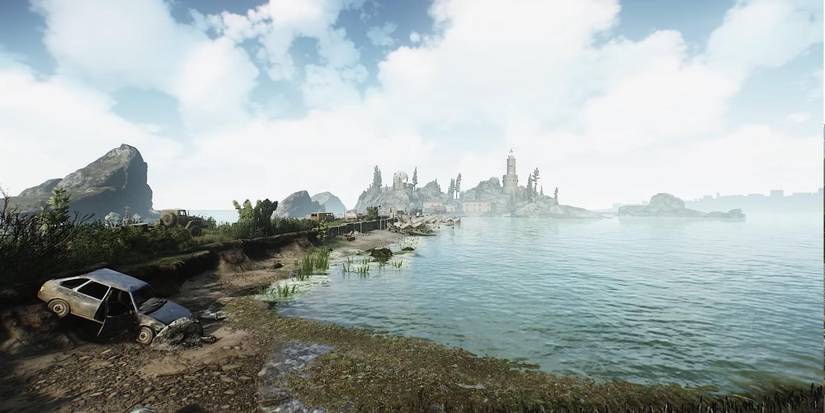 escape from tarkov lighthouse beach with rocks