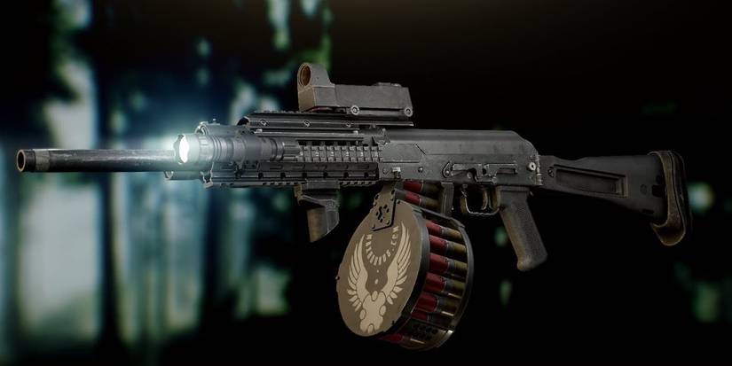 escape from tarkov the sagia 12 with a barrel magazine upgrade 