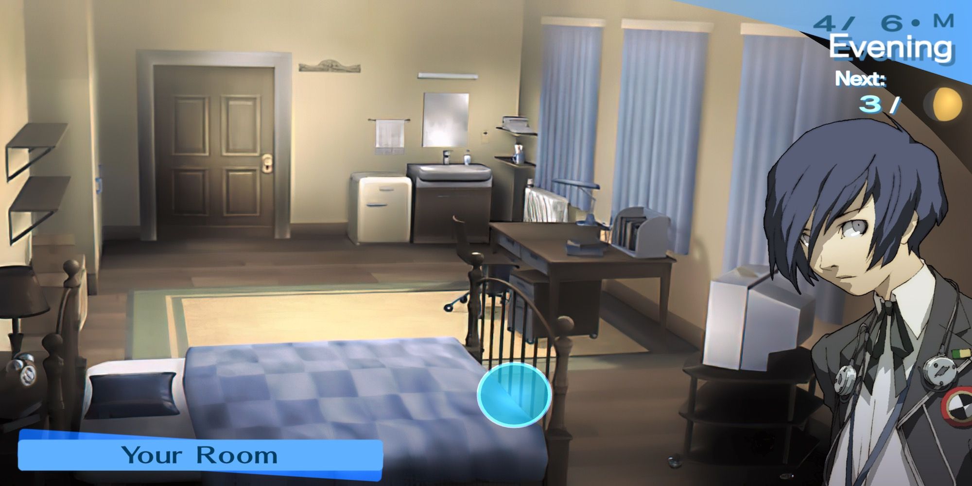 Exploring your room in Persona 3 Portable